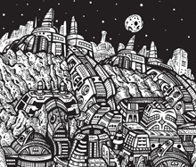 Portfolio Picture 3 — City at night illustration
