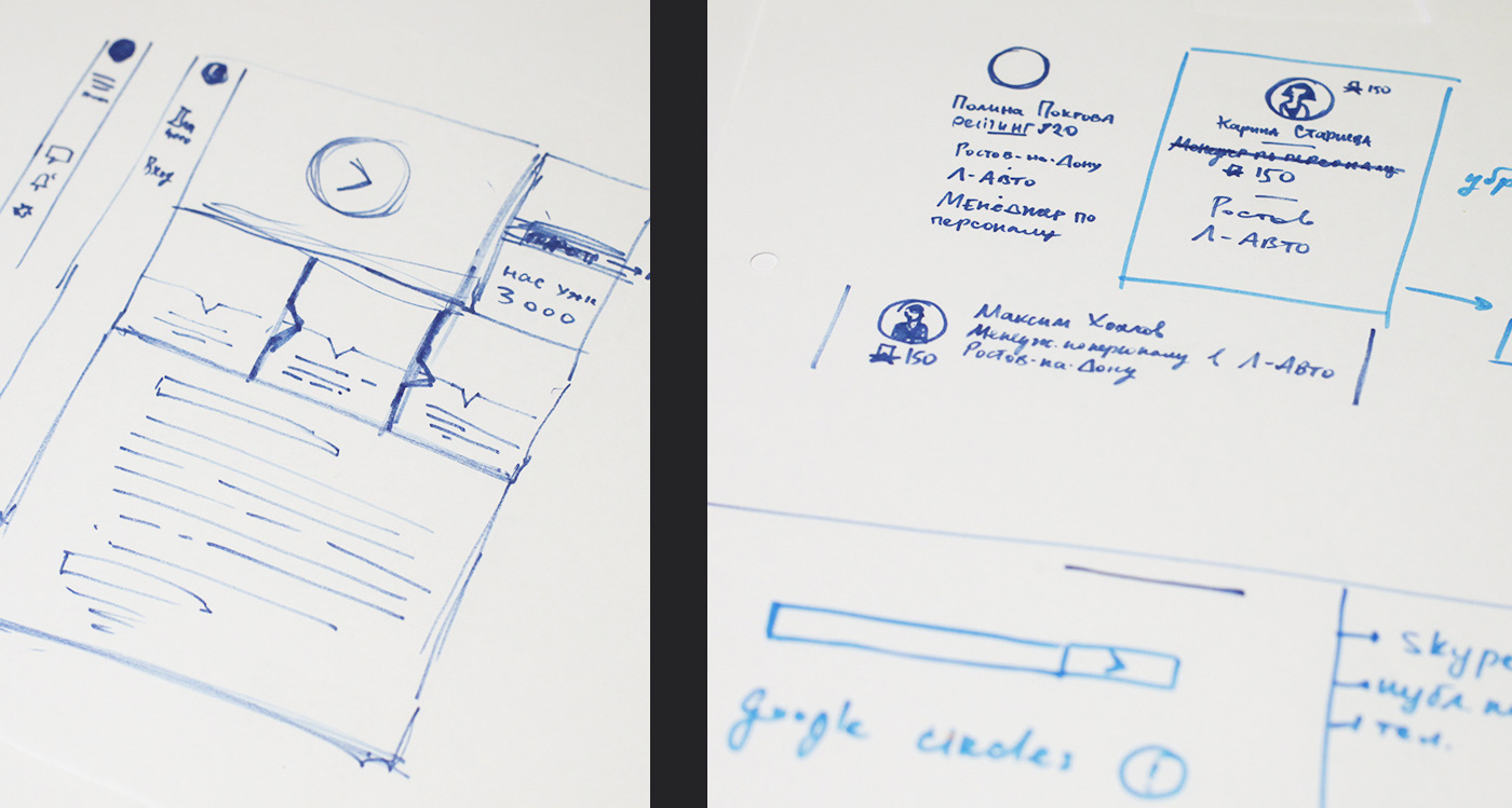 Mockups and designing thought process